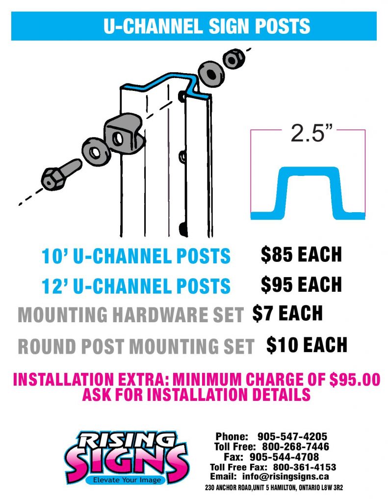 U CHANNEL SIGN POSTS page 001